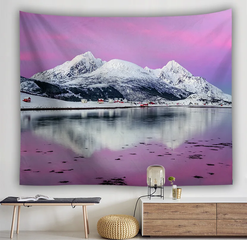 

Yaapeet 1pc Forest Printed Wall Hanging Polyester Mountain Pattern Wall Tapestry Lansdscape Hanging Tapestry Scenic Home Decor