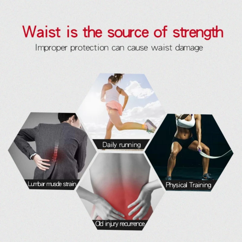 

Waist Support Belt With Spine Steel Plate Support & Pressure Strip Adjustable comfortable breathable Waist Trimmer For Back Pain