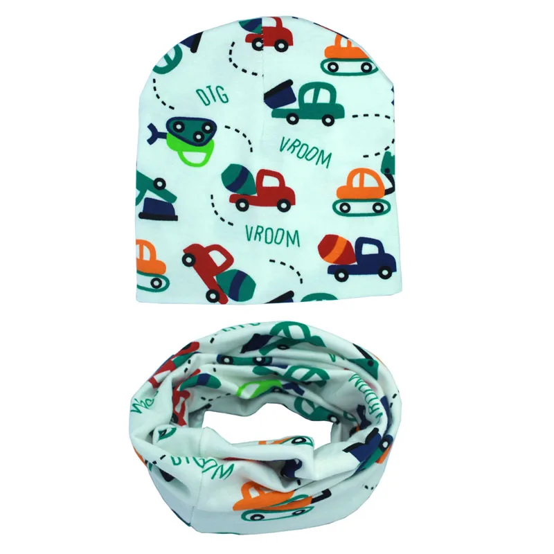 Новинка 1 комплект хлопковая детская шапка шарф весенние детские шапки с