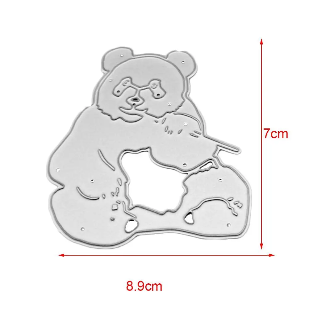 

Cute Panda Metal Cutting Dies and Stamps Stencil for DIY Scrapbooking Photo Album Embossing Decorative DIY Paper Cards 2021 New