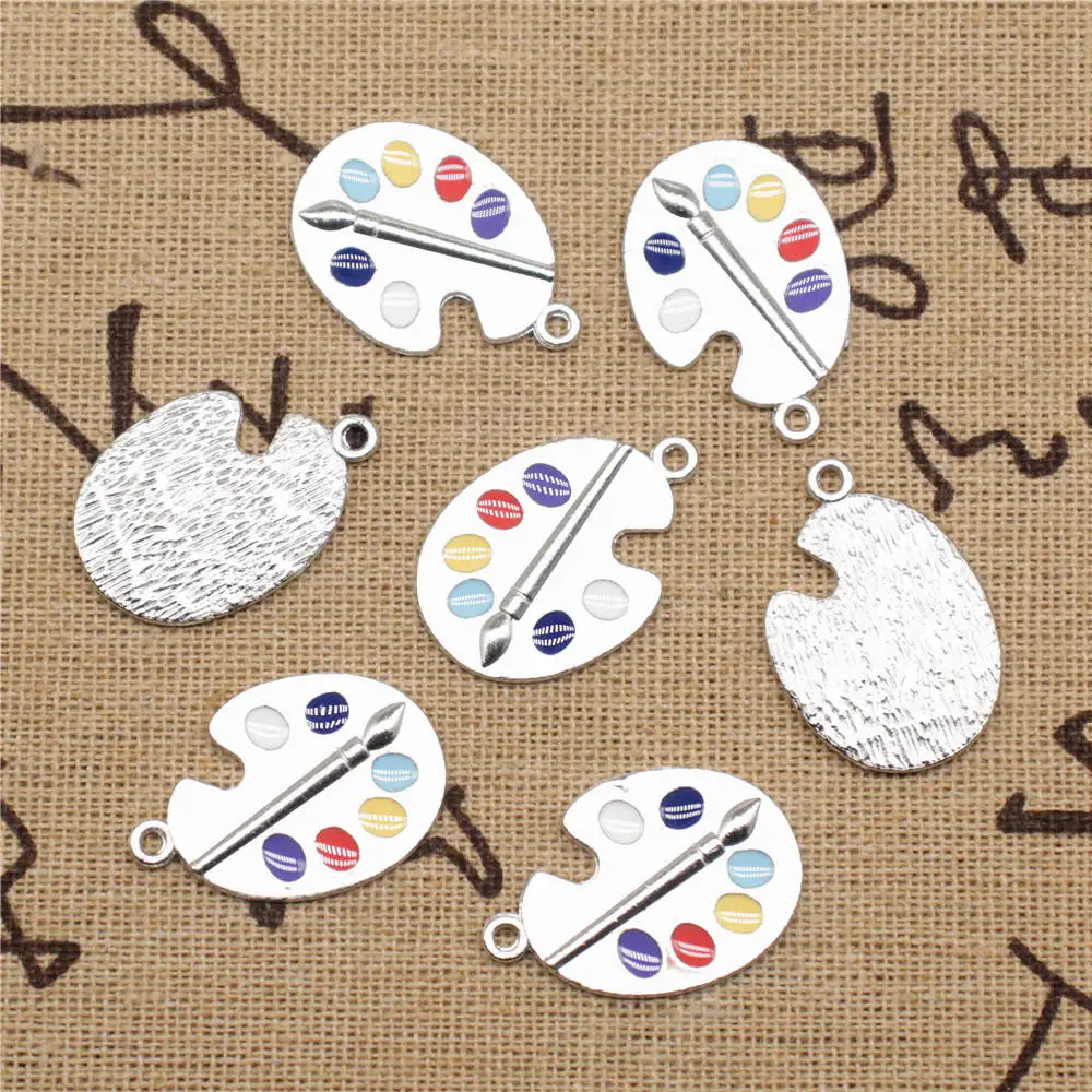

Charm Pendant 18x27mm Palette Charms Enamel 3pcs