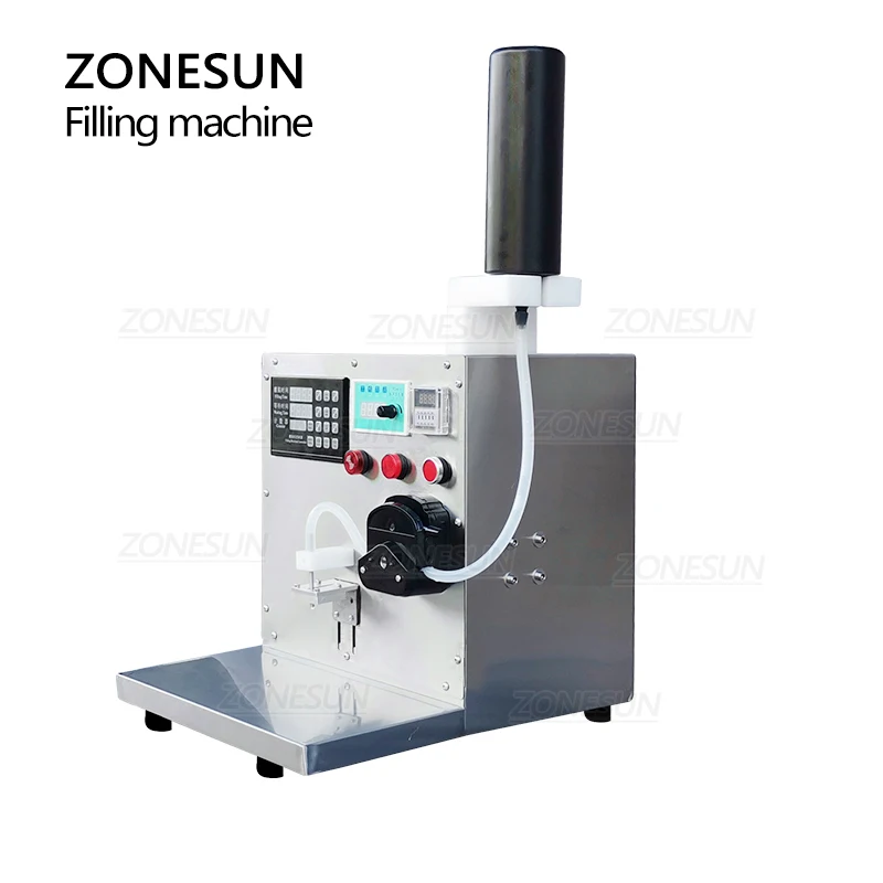 

ZONESUN Semi-automatic Liquid Filling Machine Peristaltic Pump Nail Polish Perfume Shampoo Milk Vial Bottle Filler for Cosmetic