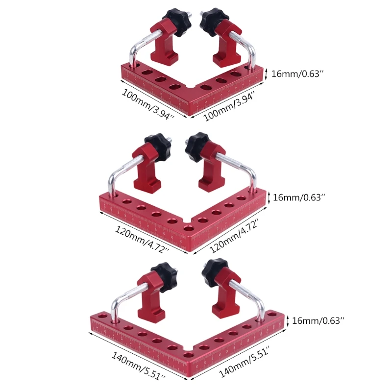 

2PCS/SET Right Angle Clamp Positioning Squares,Positioning Ruler Aluminium Alloy L-Type Corner Clamp L Shaped Carpenter
