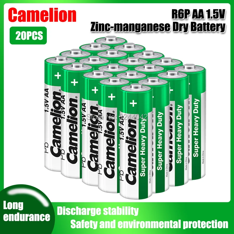 20 шт. оригинальный Camelion R6P 1 5 в AA цинк-Марганец сухая батарея без ртути для
