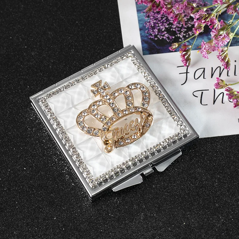 Мини карманный косметическое зеркало для макияжа 2 стороны складной ручной