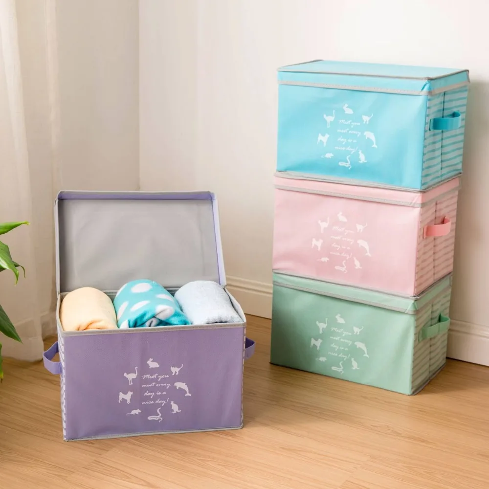 2 шт складные ящики для хранения одежды органайзер игрушек закуски коробка кейс