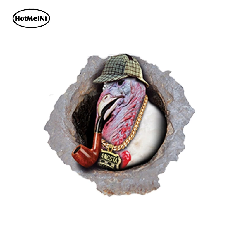 HotMeiNi 13 см x 12 3 Gangsta индейка гоблер Автомобильная наклейка рваная металлическая