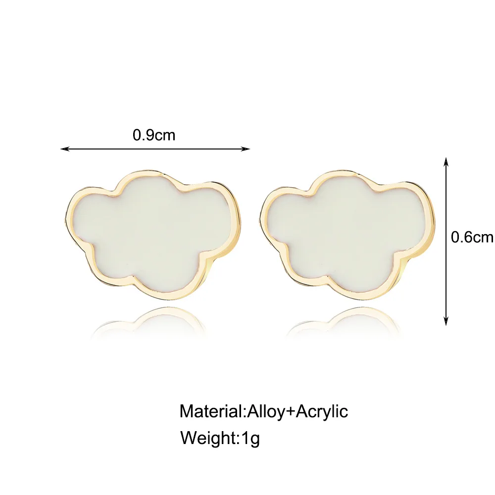

Cloud Sweet Small Plane Korean Earings Asymmetric Funny Fall Earrings European fashion Stud earring