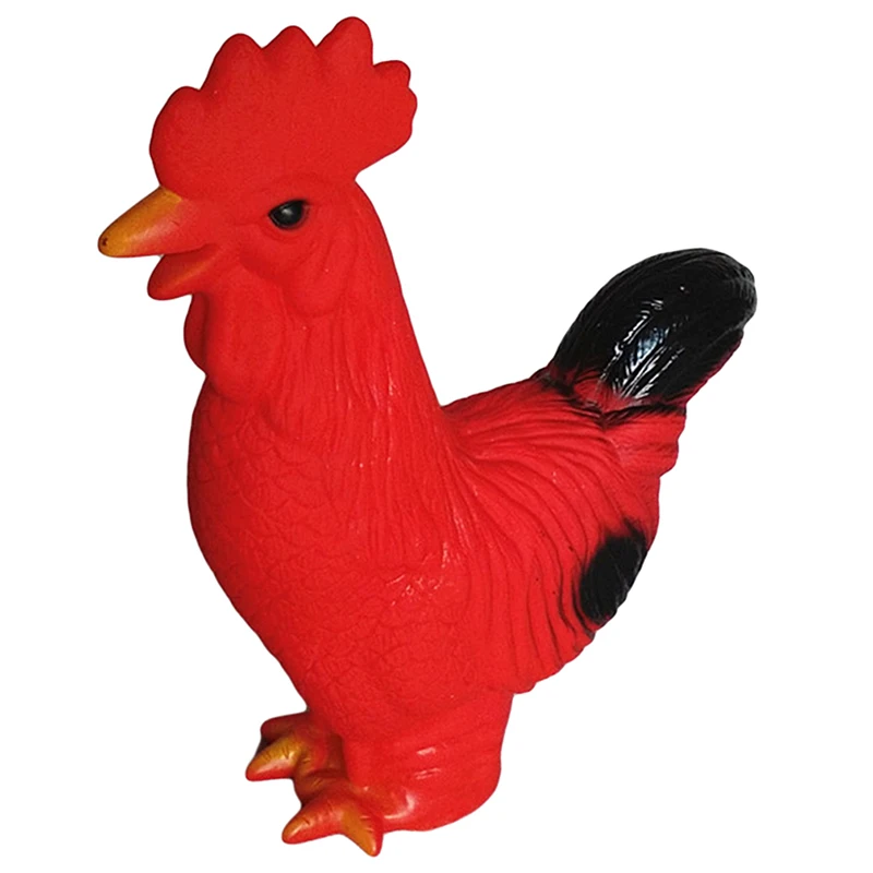 Большой силиконовый петух ферма животное модель Фигурка Дети обучающая игрушка