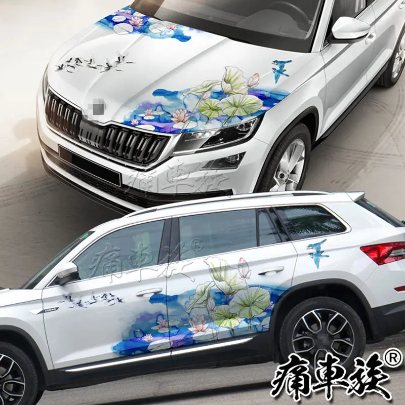 

Автомобильная наклейка для Skoda KODIAQ, полный искусственный внедорожник KODIAQ, персонализированные пользовательские наклейки в китайском стиле
