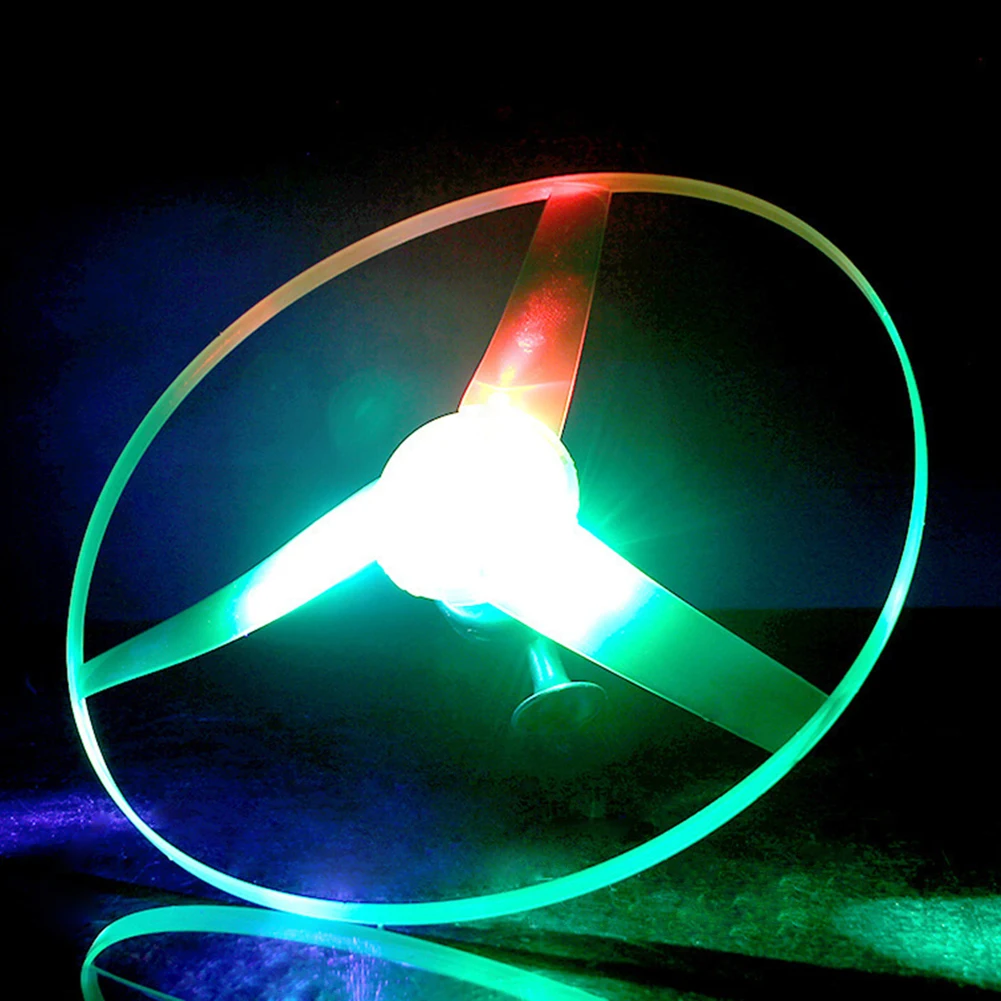 Disco volador de l&iacute;nea de tracci&oacute;n de pl&aacute;stico luz intermitente LED platillo volador juguete para ni&ntilde;os m&aacute;quina educativa de Aprendizaje Temprano juguete-0