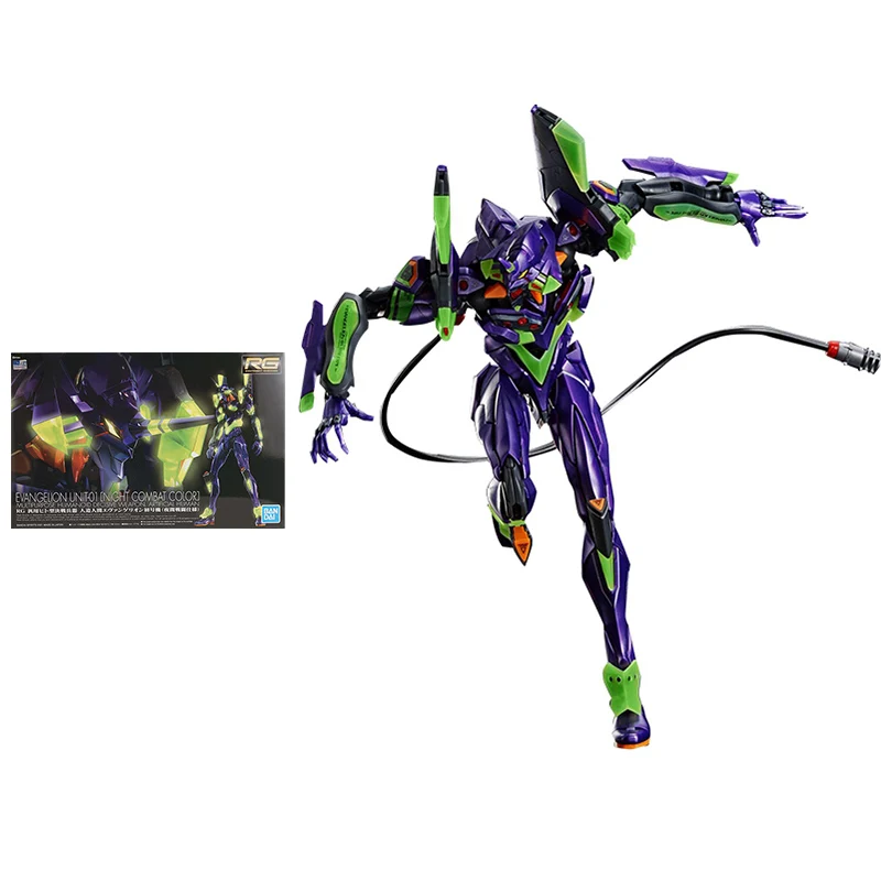 

Bandai Neon Genesis Evangelion Figure Unit01 Night Combat Color Anime Hand-run Genuine Model Action Toy Figure Toys for Children