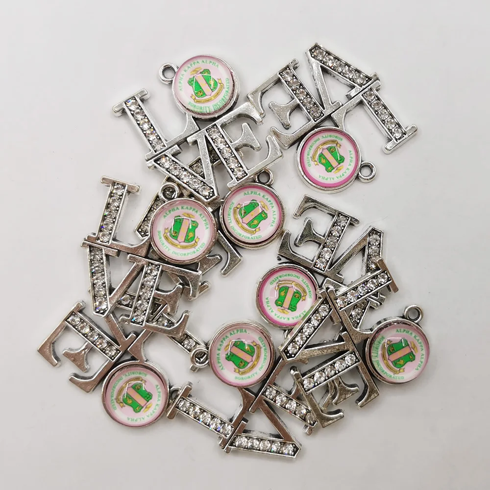 

10Pcs Pink LOVE Charms Women DIY Jewelry Accessories