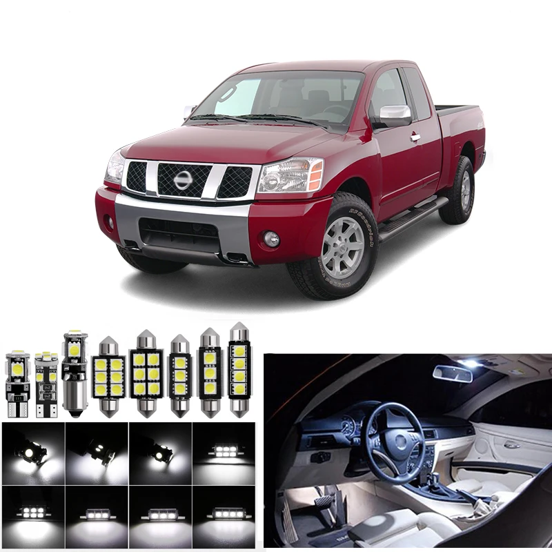 20 шт. Белый Премиум светодиодный интерьерный светильник для NISSAN TITAN 2004-2015 Карта