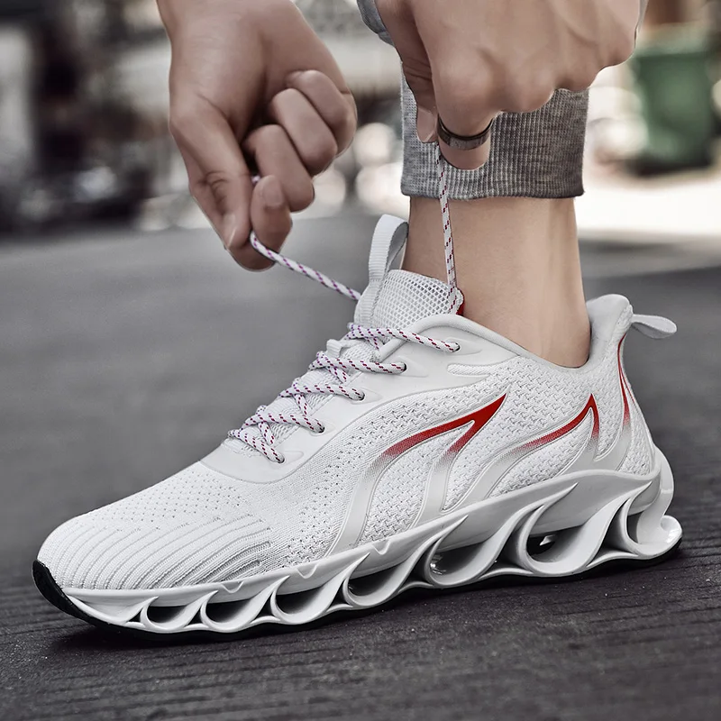 Кроссовки дышащие мужские для бега модная спортивная обувь из сетчатого