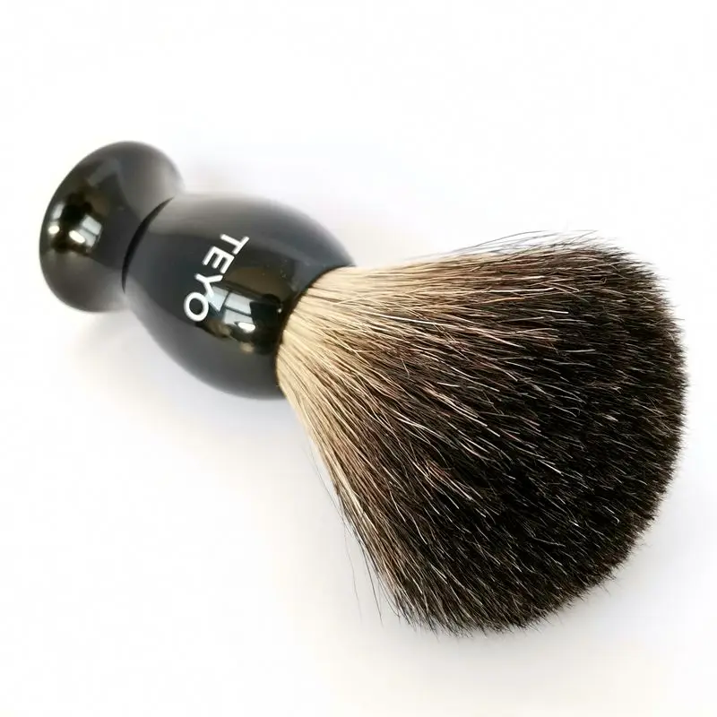 TEYO Shaving Brush of Pure Black Badger Hair With Resin Handle Perfect for Man Wet Shave Cream Razor