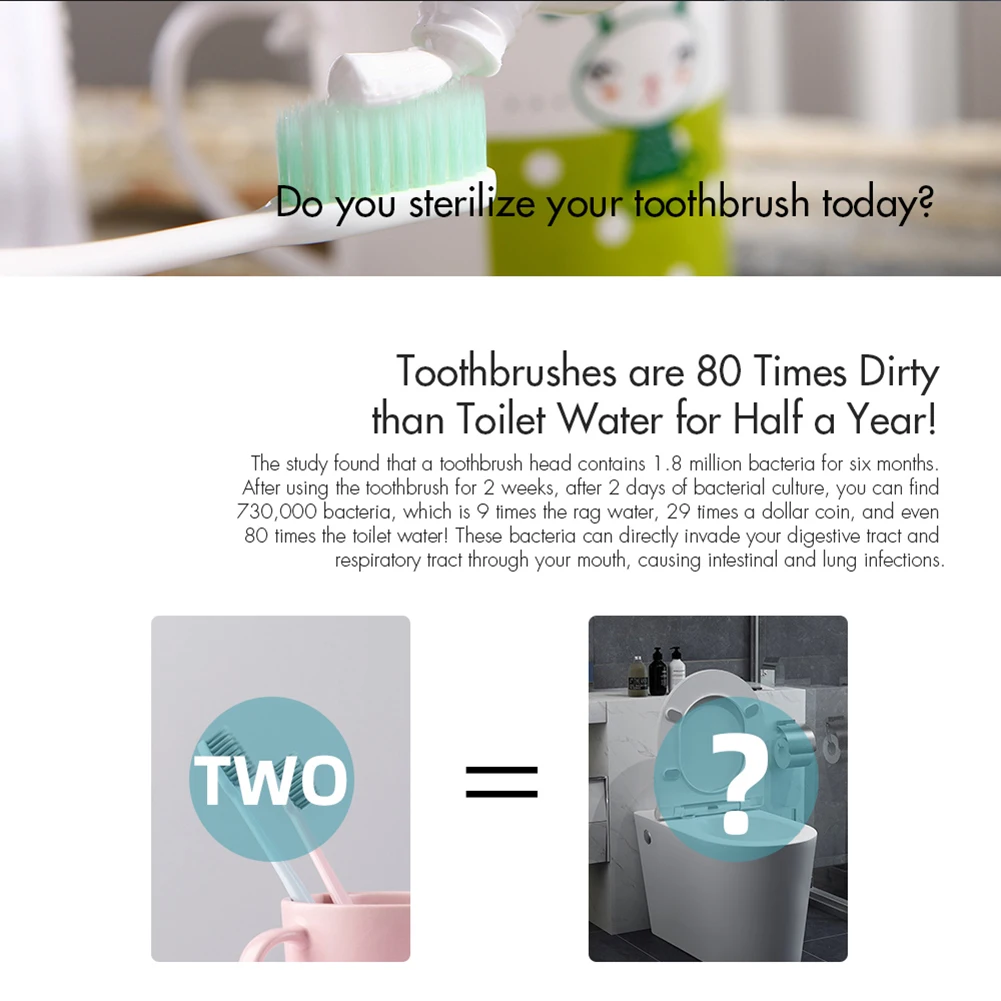 

Household Disinfection Sterilization Tools Wall Mounted Quartz UV Toothbrush Razor Sterilizer Box Bathroom Accessories