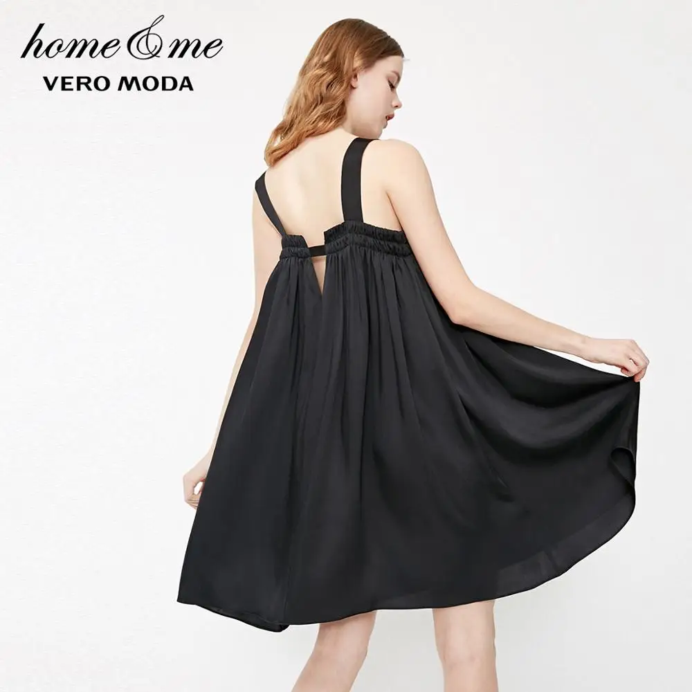 Женское домашнее платье с эластичными манжетами и бретельками | Женская одежда