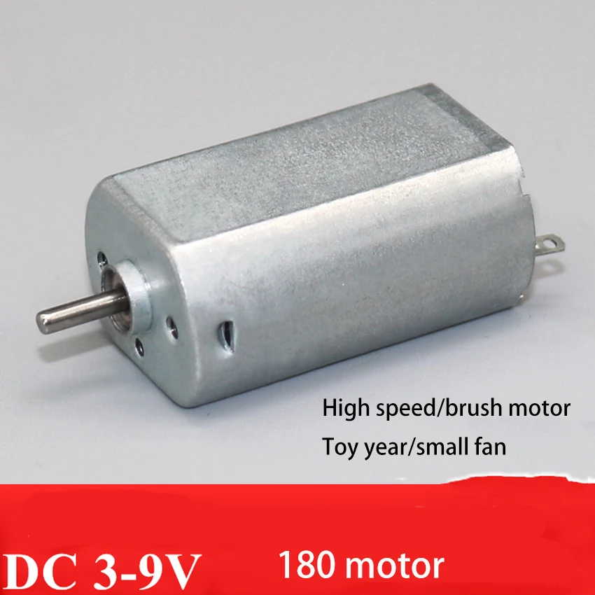 DC3-9V 180 Motor High Torque With Metal Brush Suitable for Toy Cars DIY Models Small fans Shaft 1.9mm Diameter | Обустройство дома