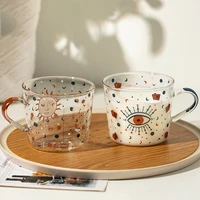 creative cartoon flower coffee mug home office glass water cup handgrip milk breakfast drinkware cup dropshipping