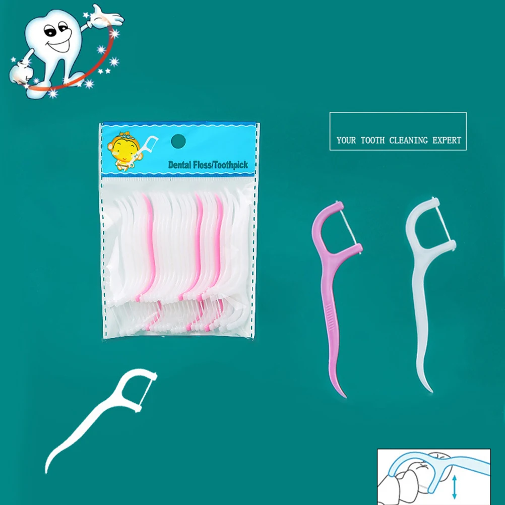 50 шт. зубочисток одноразовые зубные резинки инструменты для чистки зубов