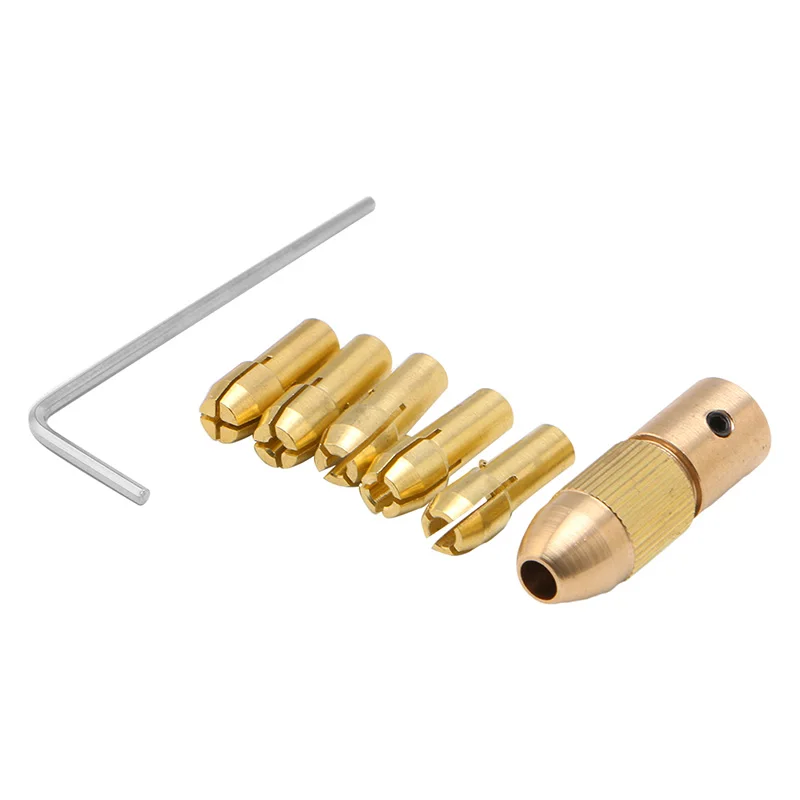 

0.5-3mm 7Pcs Small Electric Drill Bit Collet Clamp Micro Twist Drill Tool L4MB