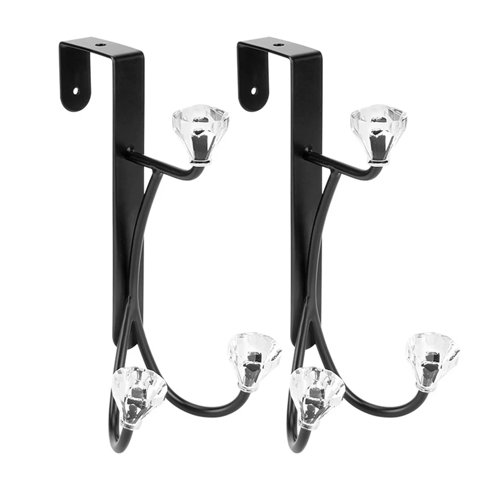 

2pcs/pack Storage Rack Robe Removable Space Saving Office Towel Non Slip Over The Door Coats Hook Bathroom Bedroom Hanging Home