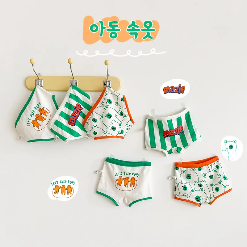 

New Boy Cotton Boxer Briefs Young Children Big Size Triangle Briefs Kids Flat Angle Panties Baby Underwear Candy Colors Panties