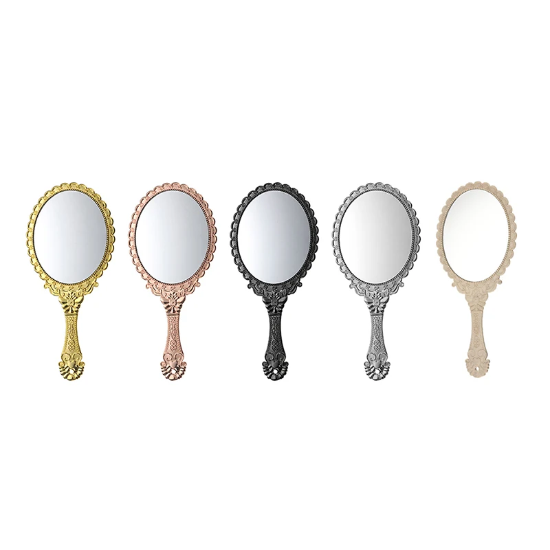 1 шт. портативное винтажное зеркало для макияжа Овальный Круглый косметики
