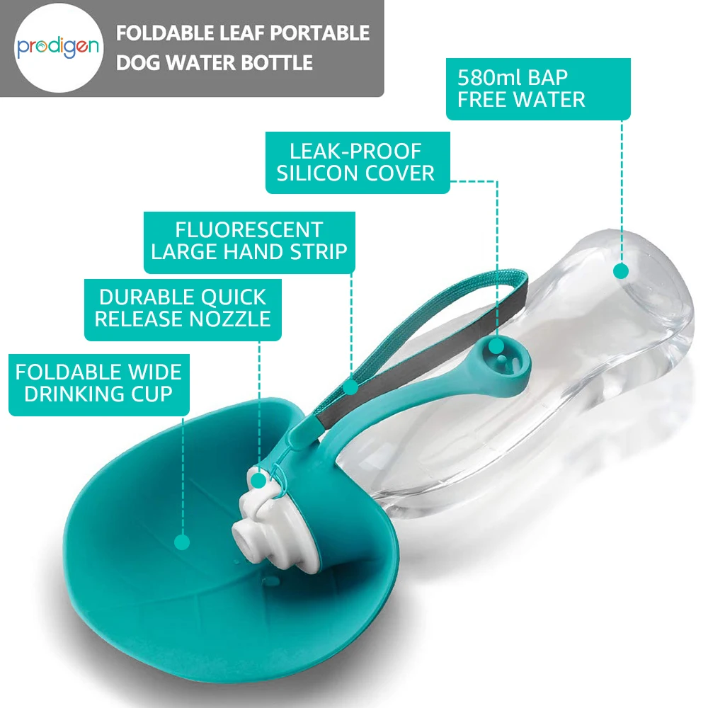 

580ml Portable Dog Water Dispenser Sport Dog Water Bottle Cat Feeding Drinking Cup Dog Bowl Travel Water Stuff Outdoor Dog