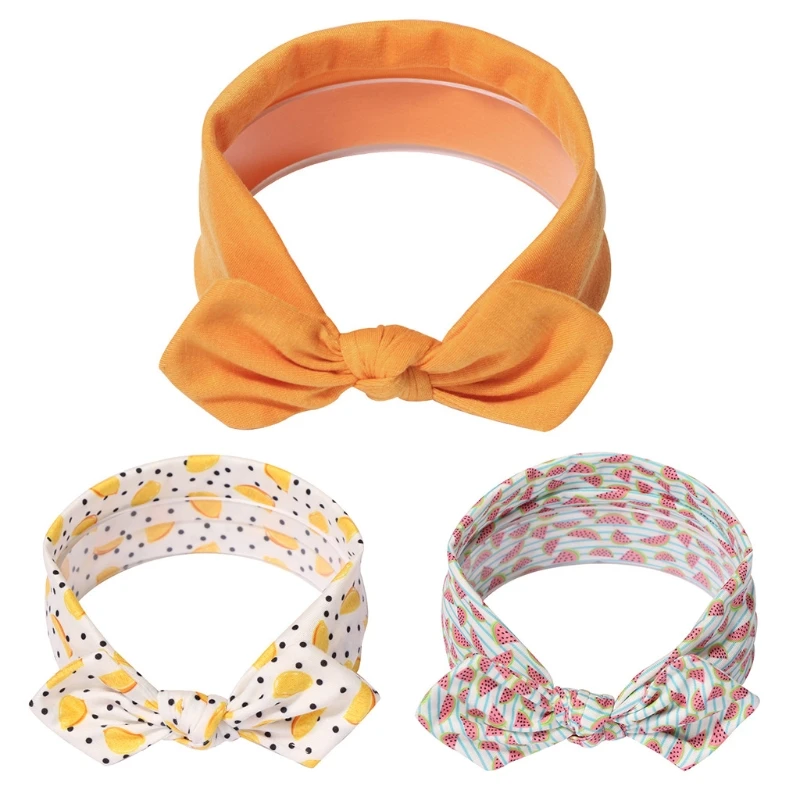 

Baby Hairband Cute Elastic Cotton Bunny Ears Printed Headband Headdress Children's Gifts Girls Photo Hair Accessories