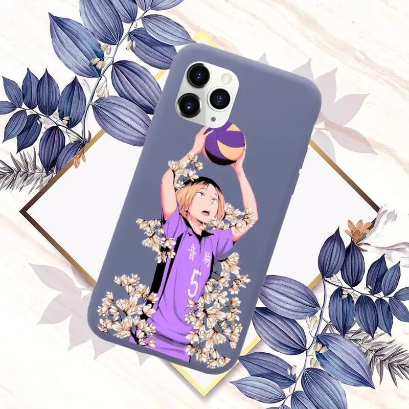 

Kenma Kozume of Haikyuu anime Phone Cases Candy Color for iPhone 6 7 8 11 12 s mini pro X XS XR MAX Plus