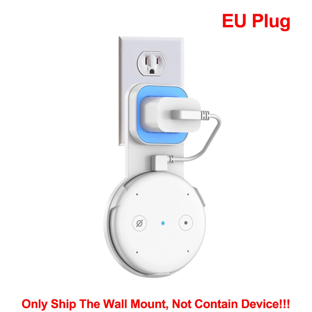 EU-WHITE Выход настенное крепление, вешалка держатель для Amazon Echo Вход кронштейн гнезда Экономия пространства аксессуары в Спальня Ванная комната Кухня жизни - Цвет: EU-WHITE