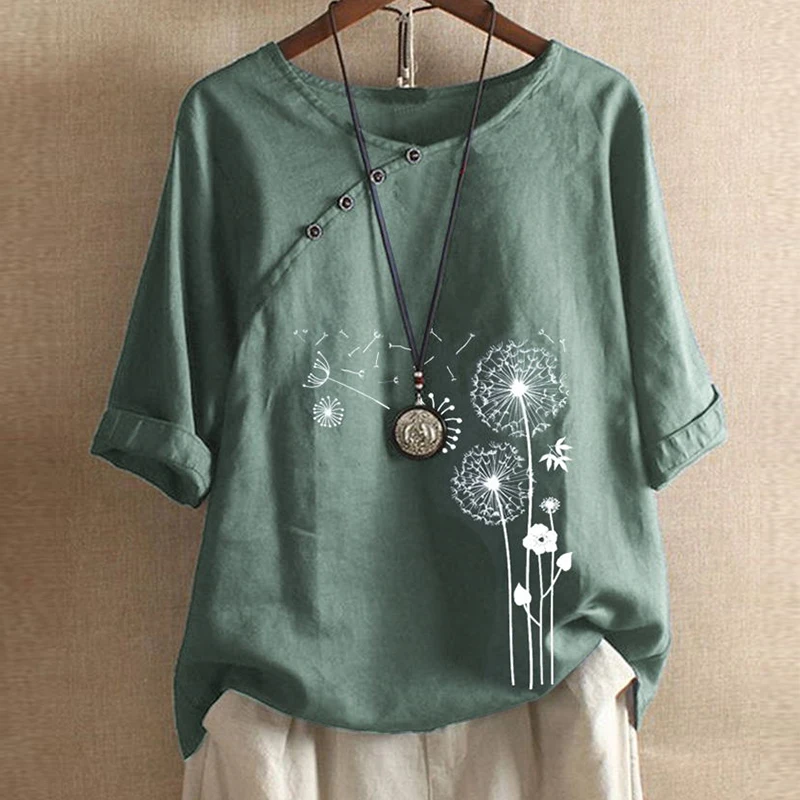 Повседневная блуза с рукавом в три четверти женские блузки и рубашки О-образным