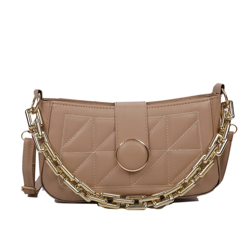 

Women's Bag 2021 New Fashion Minority Design Shoulder Messenger Bag Quilted Casual Small Square Axillary Baguette Bag