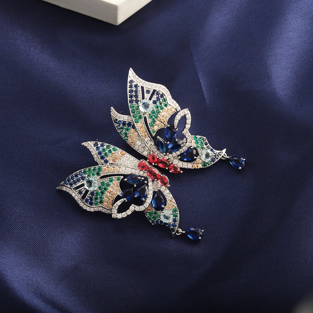 Красочные симметричные Роскошные серьги-подвески в виде бабочки изысканные