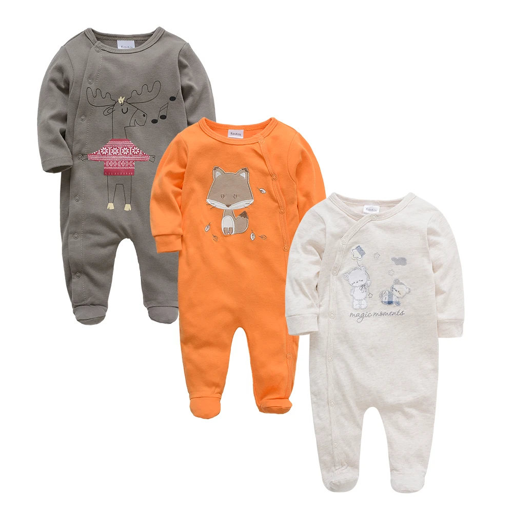 Carter/Детские комбинезоны 3 шт./лот комбинезон из 100% хлопка с длинными рукавами и