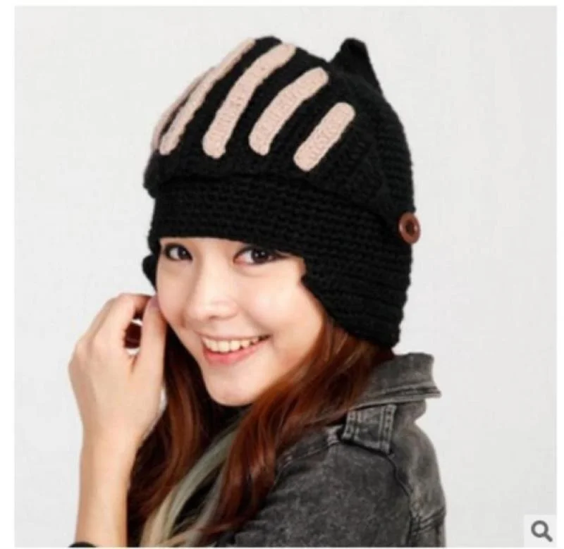 Римский рыцарский шлем крутые вязаные шапки ручной работы лыжная шапка зимние