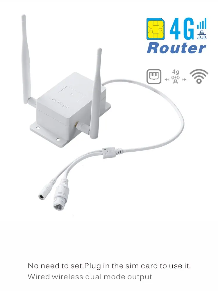 

CAT4 150Mbps Router Waterproof Wireless CPE 4G WiFi Router Outdoor LTE 3G/4G SIM Card Network Router RJ45 For IP Camera/Outside