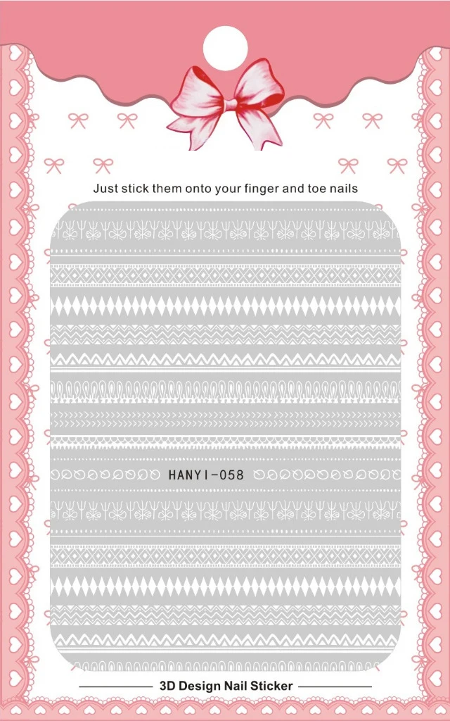 1 Sheet 3D Nail Art Stickers Party Drinks Flower Retro Pattern Decals DIY Decoration Japanese Style Nails Accessories | Красота и