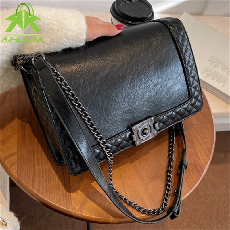 

Модные сумки через плечо в клетку с бриллиантами для женщин, новинка 2021, сумка-мессенджер на плечо с застежкой-цепочкой, женские маленькие к...