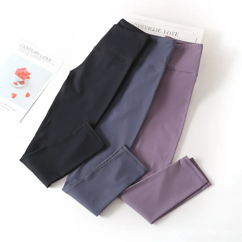 

Stretch Women High Waist Hip Leggings Quick Drying Fitness Slim Workout Yoga Leggings Nylon Running Gym Sports Pants