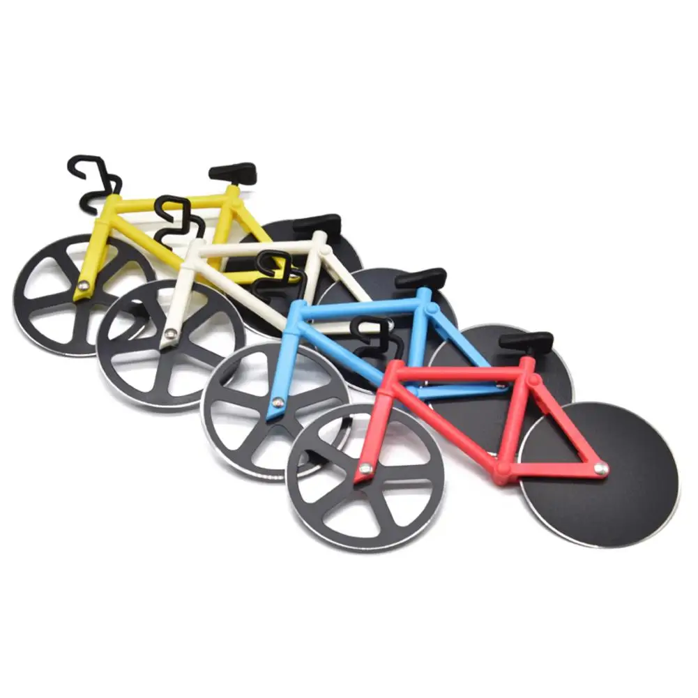 Нож для пиццы из нержавеющей стали двухколесный велосипедный нож инструмент