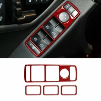 red carbon window lift switch frame cover trim for mercedes benz w204 2007 2013