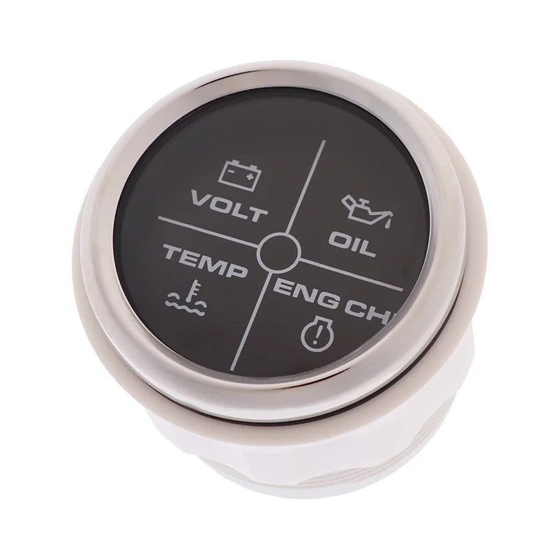 Новый 4 светодиодный Манометр напряжение давление масла температура воды