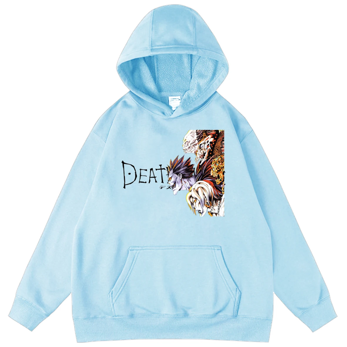 

Death Note Anime Men Hoodie 2021 Harajuku Streetwear Pullover Sweatshirts Hoodies Oversized Men's Hoodie Male Cartoon Portrait