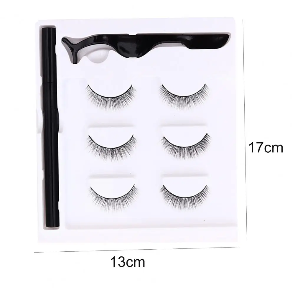 

80% Hot Sale False Eyelash Self-Adhesive Eye Decoration Black 3D Fiber Thick Natural Artificial Eyelash for Beauty