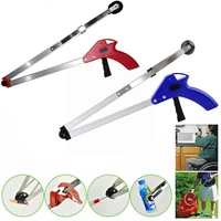 1pcs folding household garbage picker alloy trash grabber cleaning clip tool up pick for garden garbage rubber broom for floor