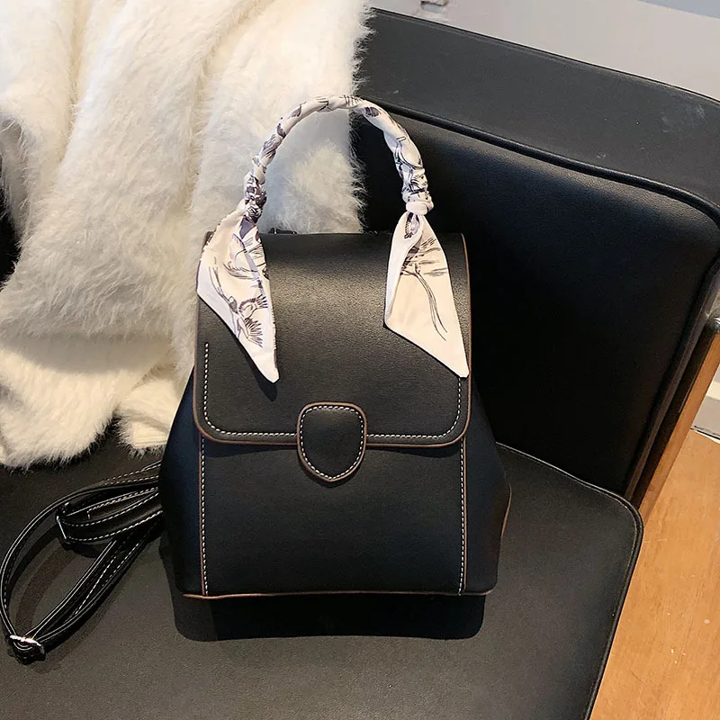

New Woman's Fashion Backpacks Soft PU Leather Knapsack Simple Large Capacity Shopper Bags Leisure Elegent Travel Bags Handbags