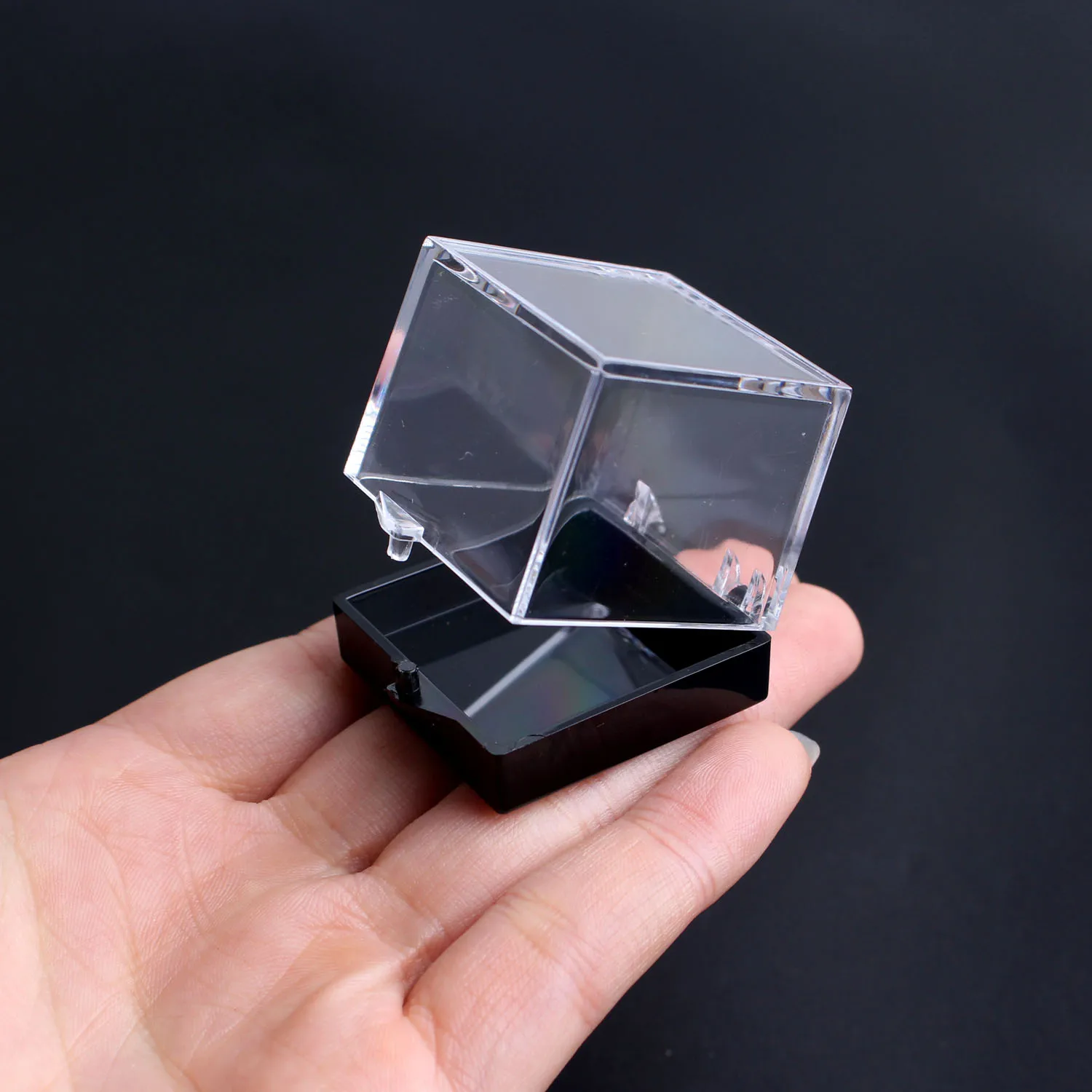 1 шт Маленькая прозрачная пластиковая коробка куб конфеты коробки контейнер